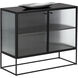 Parsons 35.5 X 15 inch Clear / Matte Black Sideboard, Small